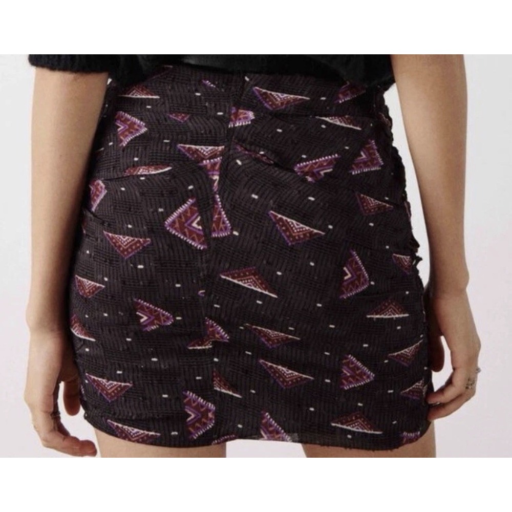 Ba&Sh‎ Jupe Cassi Carbone Print Mini Skirt Size US M